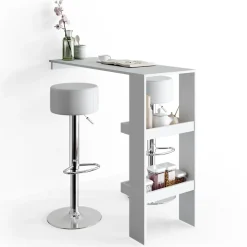 Barhocker 2er Set Weiß 33 x 92 cm 2 Teilig Vicco