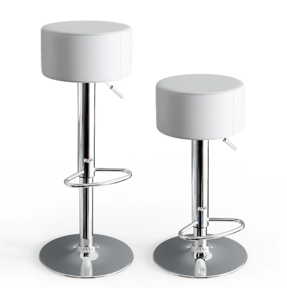 Barhocker 2er Set Weiß 33 x 92 cm 2 Teilig Vicco