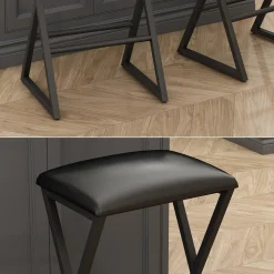 Barhocker Vault Schwarz 40 x 64 cm 2er Set Vicco