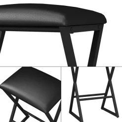 Barhocker Vault Schwarz 40 x 64 cm 2er Set Vicco