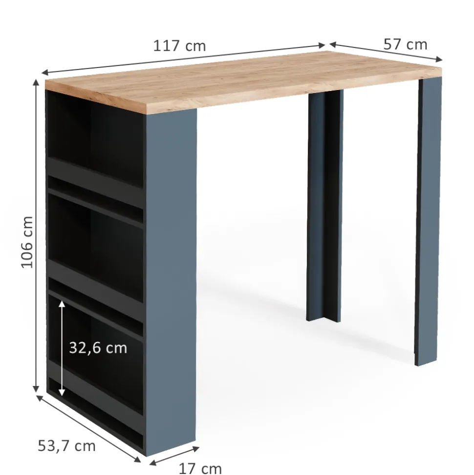 Bartisch Eiche 57 x 117 cm Vicco