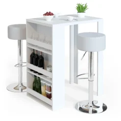 Bartisch Weiß 57 x 80 cm Vicco