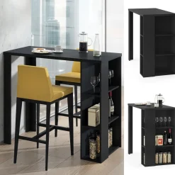 Bartisch Noel Schwarz 120 x 60 cm Vicco