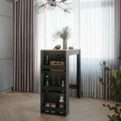 Bartisch Repose Anthrazit/Goldkraft Eiche 45 x 110 cm Vicco