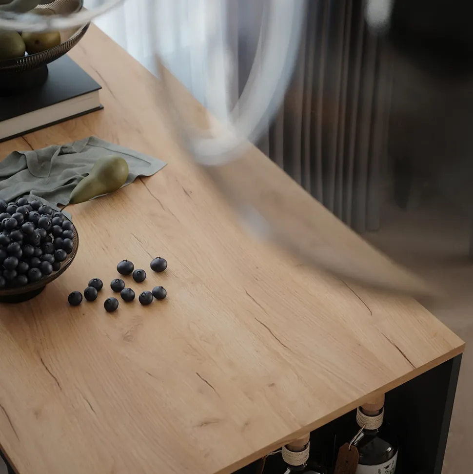 Bartisch Repose Goldkraft Eiche/Anthrazit 57 x 117 cm Vicco