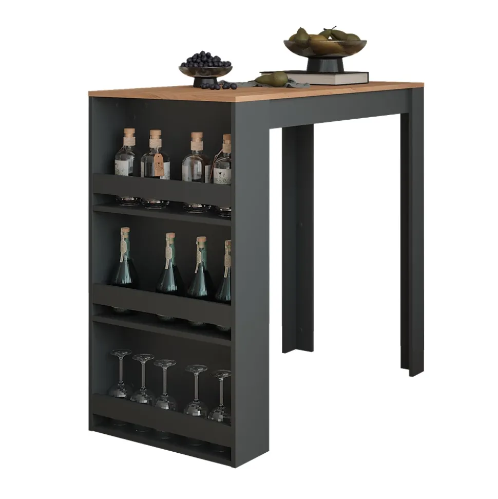 Bartisch Repose Goldkraft Eiche/Anthrazit 57 x 117 cm Vicco