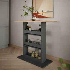 Bartisch Repose Goldkraft Eiche/Anthrazit 110 x 55 cm Vicco