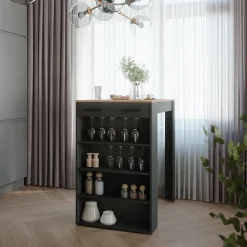 Bartisch Repose Goldkraft Eiche/Anthrazit 67 x 100 cm Vicco