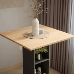 Bartisch Repose Goldkraft Eiche/Anthrazit 75 x 75 cm Vicco