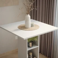 Bartisch Repose Weiß 75 x 75 cm Vicco