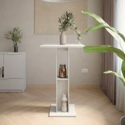 Bartisch Repose Weiß 65 x 65 cm Vicco