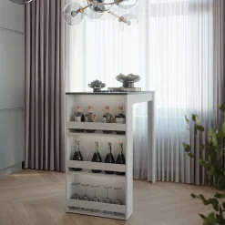 Bartisch Repose Weiß/Anthrazit 57 x 117 cm Vicco