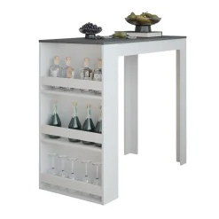 Bartisch Repose Weiß/Anthrazit 57 x 117 cm Vicco