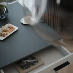 Bartisch Repose Weiß/Anthrazit 67 x 100 cm Vicco