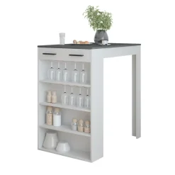 Bartisch Repose Weiß/Anthrazit 67 x 100 cm Vicco