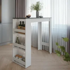 Bartisch Repose Weiß/Anthrazit 45 x 110 cm Vicco