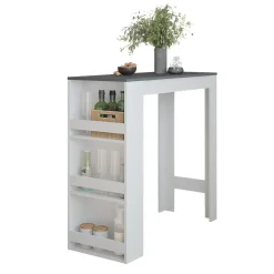 Bartisch Repose Weiß/Anthrazit 45 x 110 cm Vicco