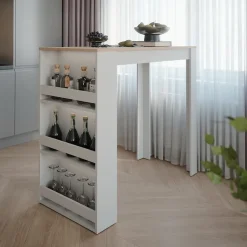 Bartisch Repose Weiß/Sonoma 57 x 117 cm Vicco