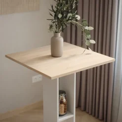 Bartisch Repose Weiß/Sonoma 65 x 65 cm Vicco