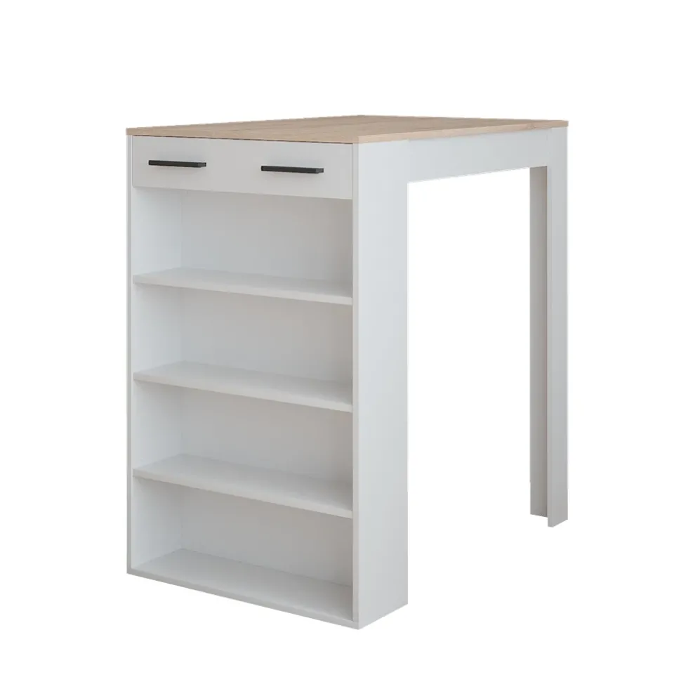 Bartisch Repose Weiß/Sonoma 67 x 100 cm Vicco