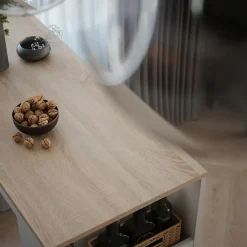 Bartisch Repose Weiß/Sonoma 45 x 110 cm Vicco