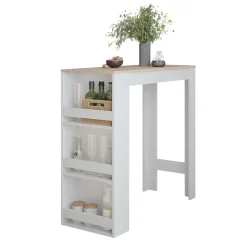 Bartisch Repose Weiß/Sonoma 45 x 110 cm Vicco