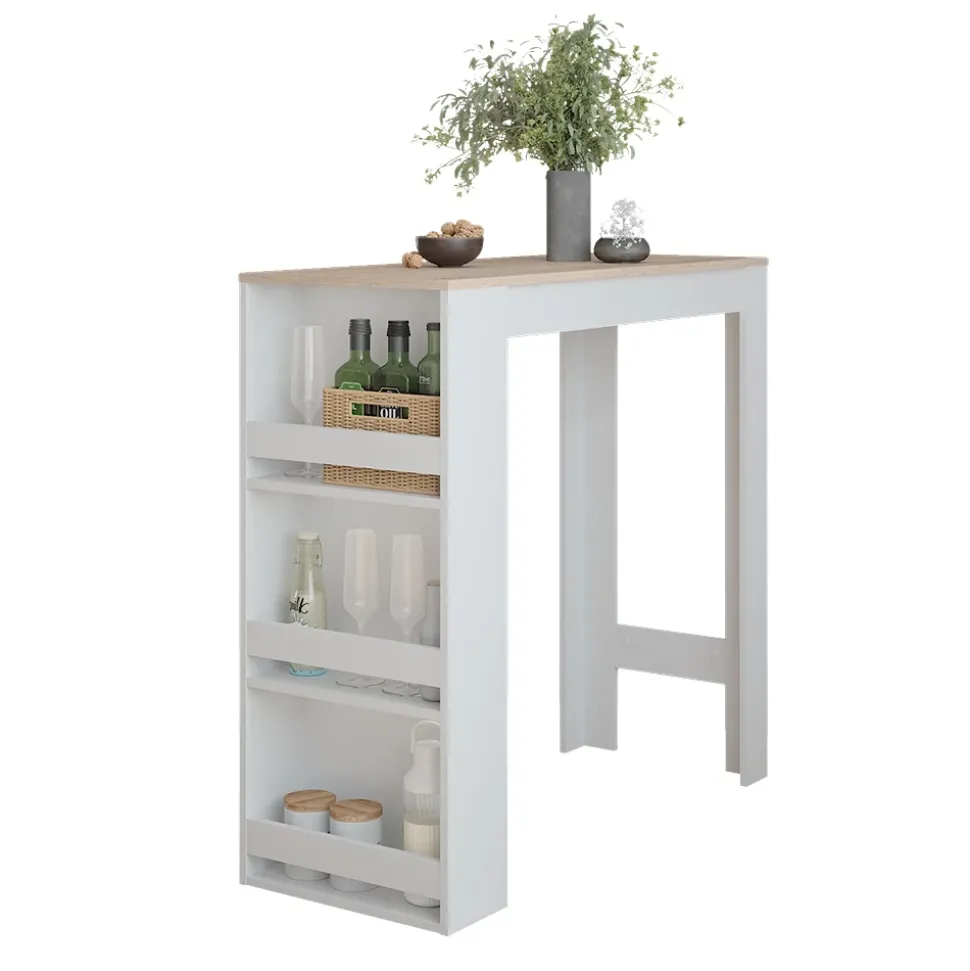 Bartisch Repose Weiß/Sonoma 45 x 110 cm Vicco