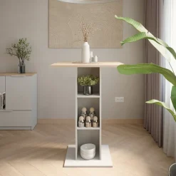 Bartisch Repose Weiß/Sonoma 75 x 75 cm Vicco