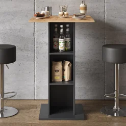 Bartisch Rodeo Anthrazit 70 x 70 cm Vicco