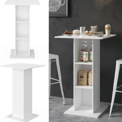 Bartisch Rodeo Weiß 70 x 70 cm Vicco