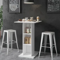 Bartisch Rodeo Weiß 70 x 70 cm Vicco