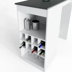 Bartisch Ross Weiß/Anthrazit 115 x 50 cm Vicco