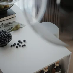 Bartisch-Set Repose Weiß 57 x 117 cm mit 2 Barhockern Vicco