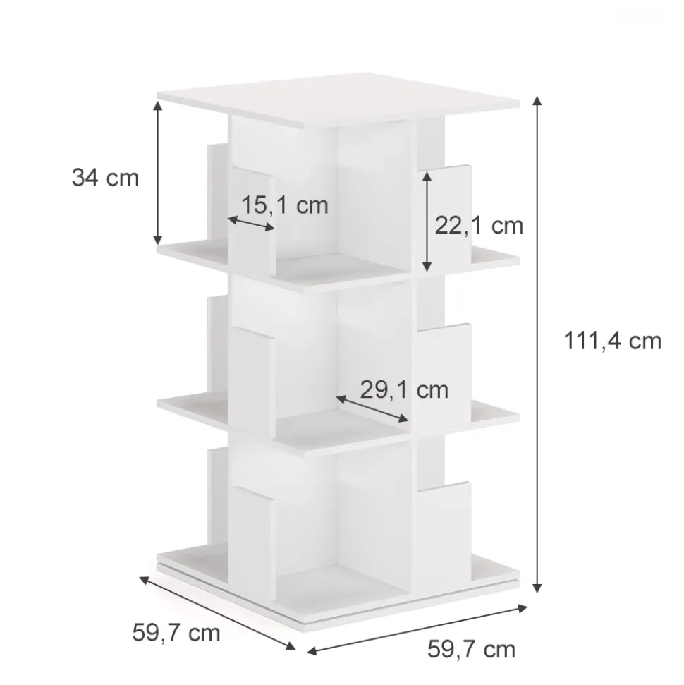 Bücherregal Alfa Weiß 59.7 x 111.4 cm Vicco