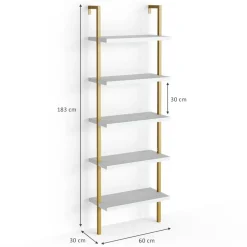 Bücherregal Ava Weiß 60 x 183 cm Vicco