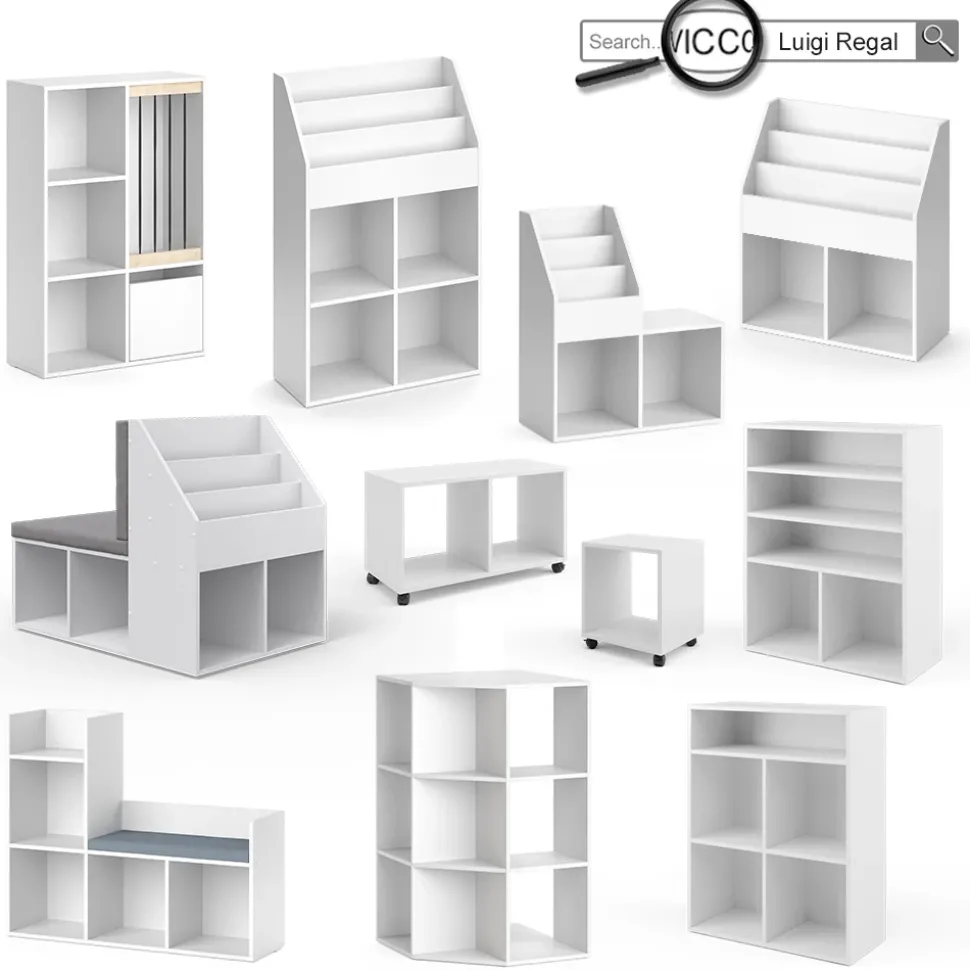 Bücherregal Luigi Weiß 72 x 79 cm Vicco