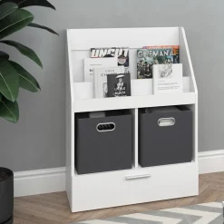 Bücherregal Luigi Weiß 72 x 96.2 cm Mit Faltboxen Vicco