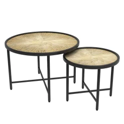 Beistelltisch-Set Winnipeg Holz 62 x 62 cm 2 Teile Vicco