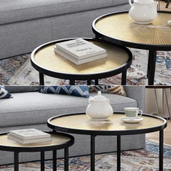 Beistelltisch-Set Winnipeg Holz 62 x 62 cm 2 Teile Vicco