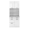 Buffetschrank R-Line Weiß Hochglanz 80 cm , AP Marmor Vicco
