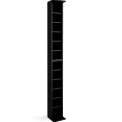 Cd-Regal Schwarz 21 x 183.6 cm Groß Vicco