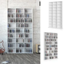 Cd-Regal Jukebox Weiß 102 x 178 cm Vicco