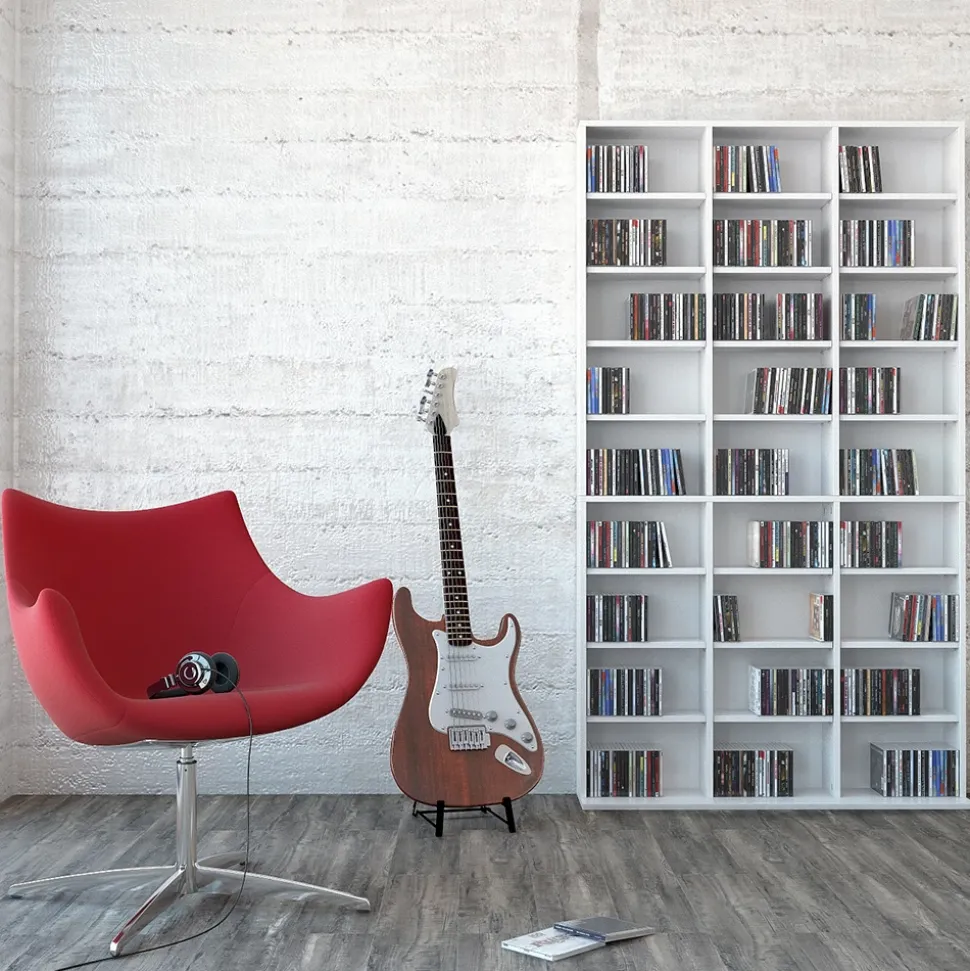 Cd-Regal Jukebox Weiß 102 x 178 cm Vicco