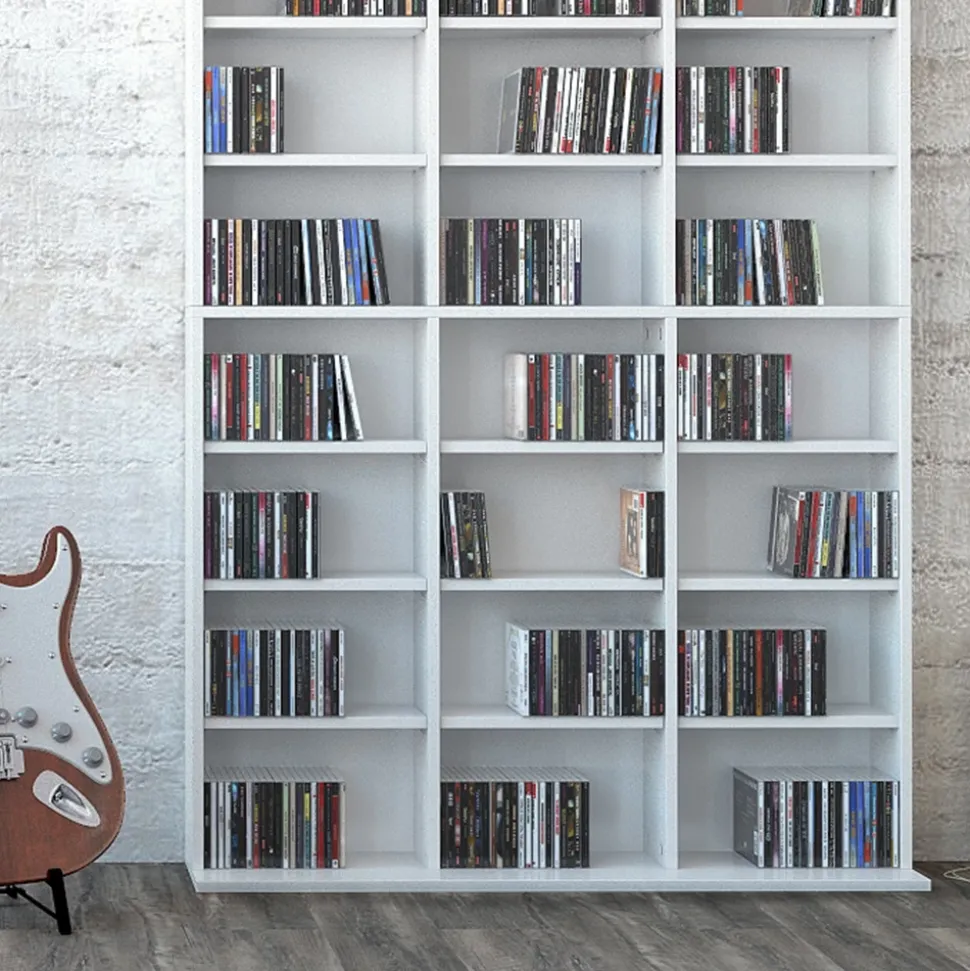 Cd-Regal Jukebox Weiß 102 x 178 cm Vicco