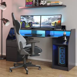 Computertisch Joel Schwarz 179.8 x 65.5 cm Vicco