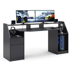 Computertisch Joel Schwarz 179.8 x 65.5 cm Vicco