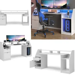 Computertisch Joel Weiß 179.8 x 65.5 cm Vicco