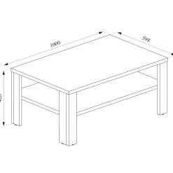 Couchtisch Beton 100 x 60 cm Vicco