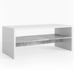 Couchtisch Beton/Weiß 99.6 x 39.8 cm Vicco