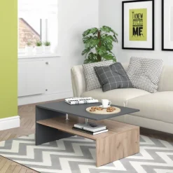 Couchtisch Amato Anthrazit/Sandeiche 90 x 60 cm Vicco